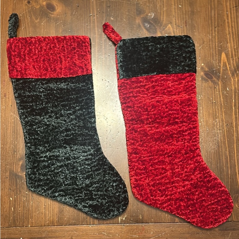 Festive Red and Green Christmas Stockings